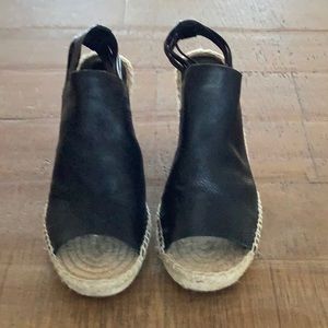 Splendid leather Platform Espadrilles